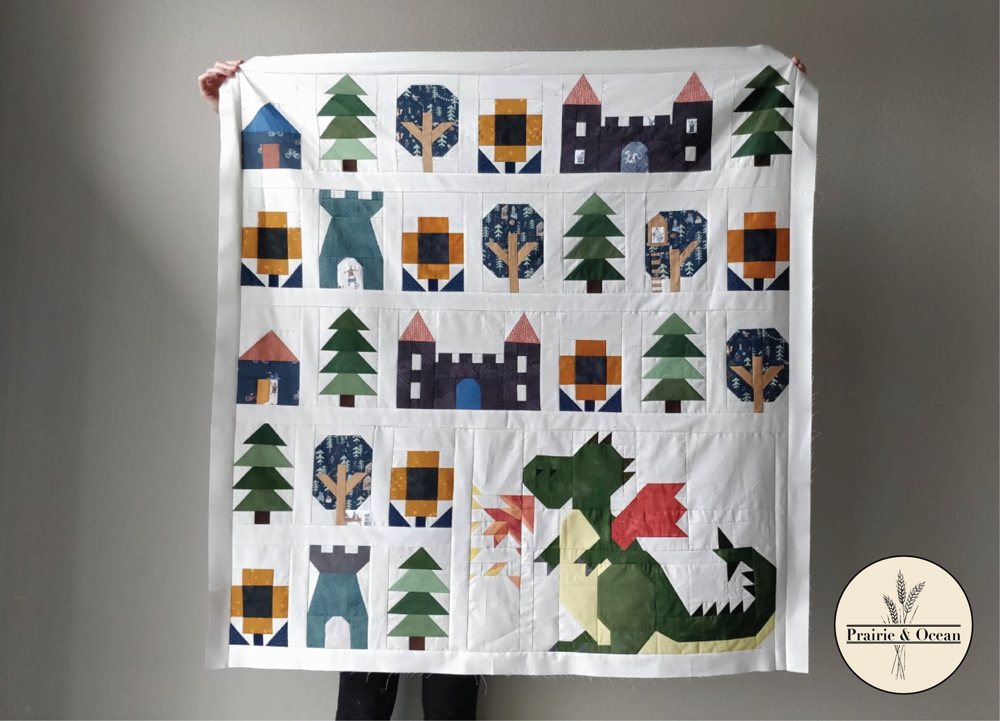 Boris the Dragon Quilt Pattern - PDF