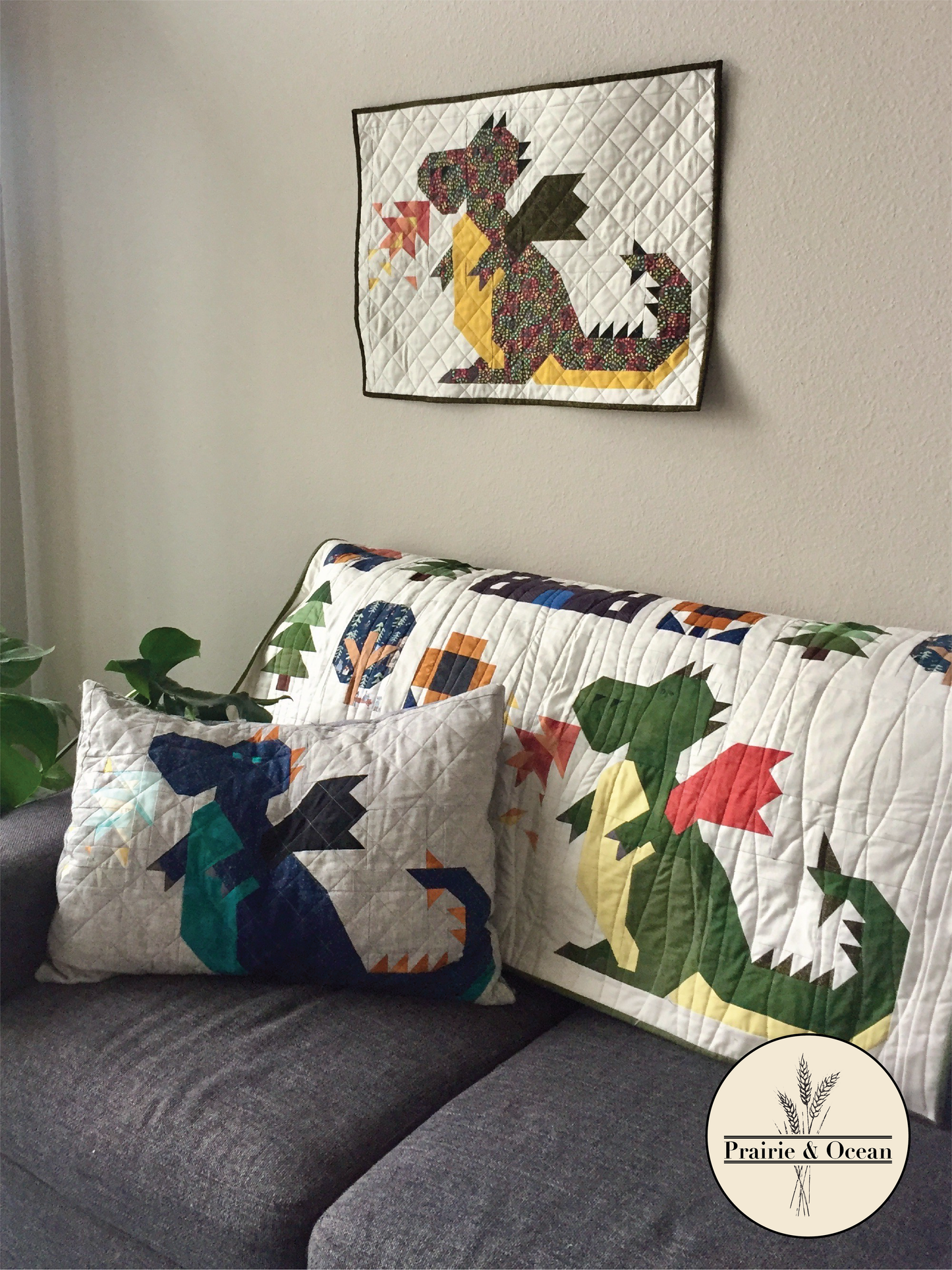 Boris the Dragon Quilt Pattern - PDF