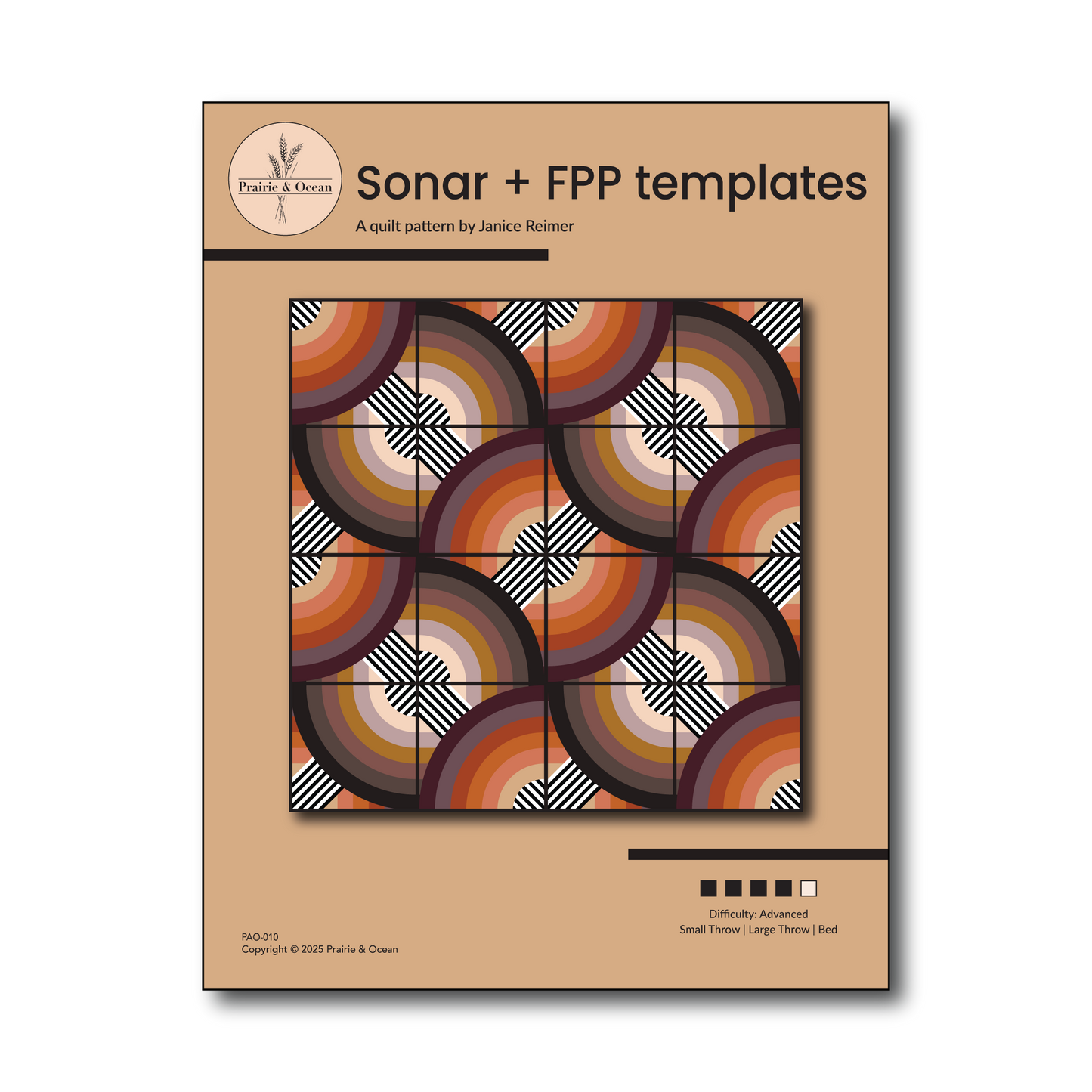 Sonar Quilt Pattern + FPP templates bundle