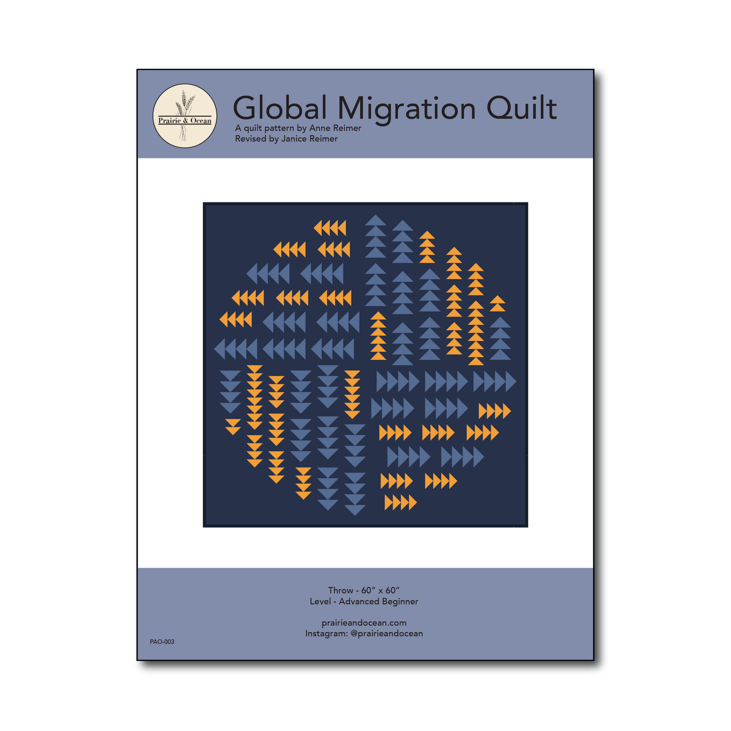 Global Migration Quilt Pattern - PDF