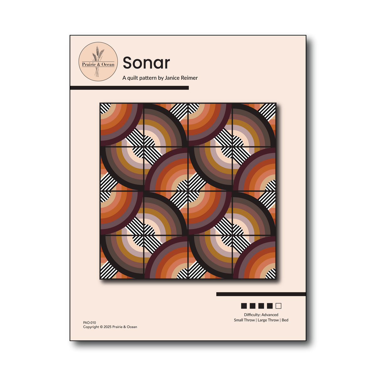 Sonar Quilt Pattern - PDF – Prairie & Ocean