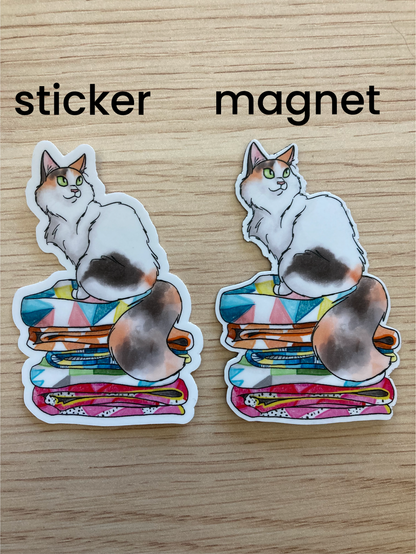 #catsonquiltstacks magnet